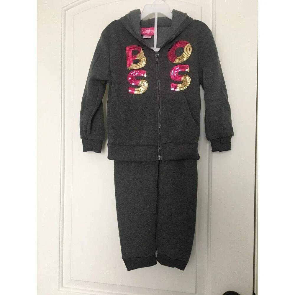Girls 2 Piece Jogger Pant Set Hoodie and Pants 